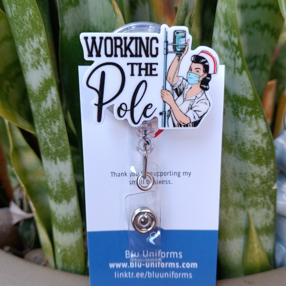 Nurse badge reel holder